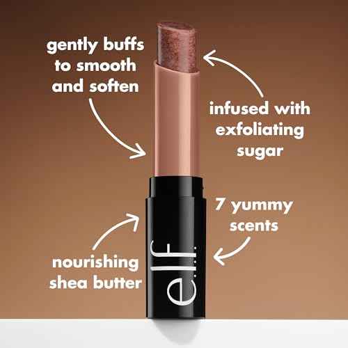 e.l.f. Lip Exfoliator, Moisturizing Scented Lip Scrub For Exfoliating & Smoothing Lips, Infused With Jojoba Oil, Vegan & Cruelty-free, Strawberry
