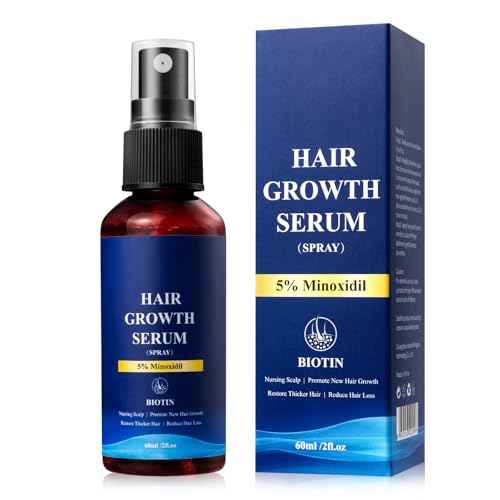 5% Minoxidil Hair Growth Spray - Minoxidil for Men and Women Hair Growth, Hair Regrowth Treatment for Stronger Thicker Hair (60ml)