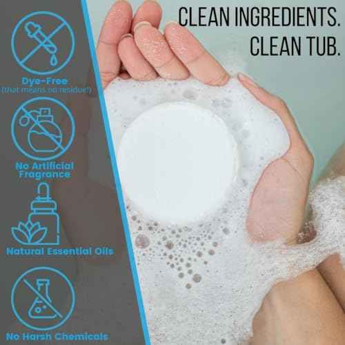 Pure Sport Refreshing Peppermint Bath Bombs - Magnesium Epsom Salt and Natural Essential Oils for Soaking, Best Relaxation Birthday Gifts, Post Workout Muscle Recovery Soak for Athletes, Made in USA