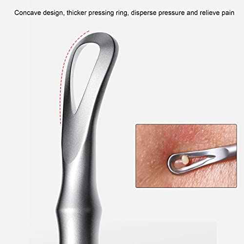 Pointed Blackhead Removal, 2-in-1 Acne Extractor Tool - Stainless Steel Whitehead Remover for Face/Nose