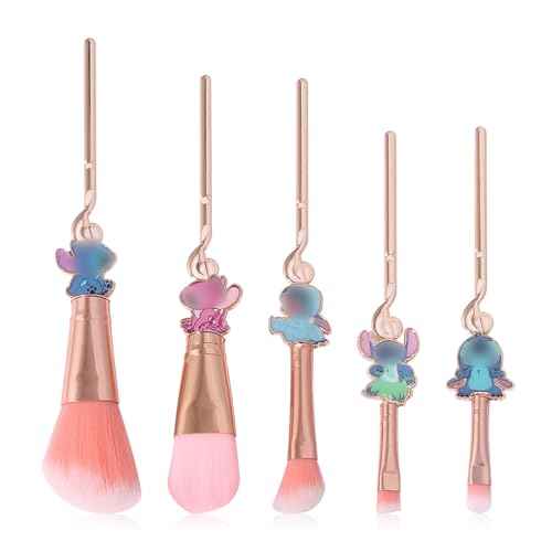 Creative Makeup Brushes Set, Anime Stiich Cosmetic Brush Set Collection, Stiich Make Up Stuff for Girls Women Pink