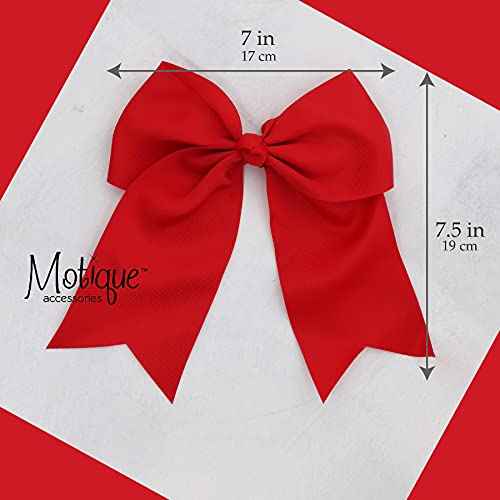Red Jumbo Bow Clip with Tails