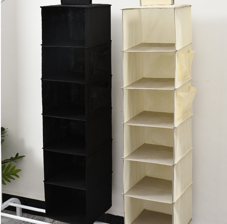Bamboo Multi-Layer Wardrobe Storage Hanging Bag - Clothes Shoes Organizer