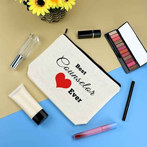 Counselor Appreciation Gift School Counselor Makeup Bag for Women Thank You Gift for Counselor Thanksgiving Christmas Birthday Graduation Gifts for Counselor Teacher from Student Cosmetic Bag Pouch