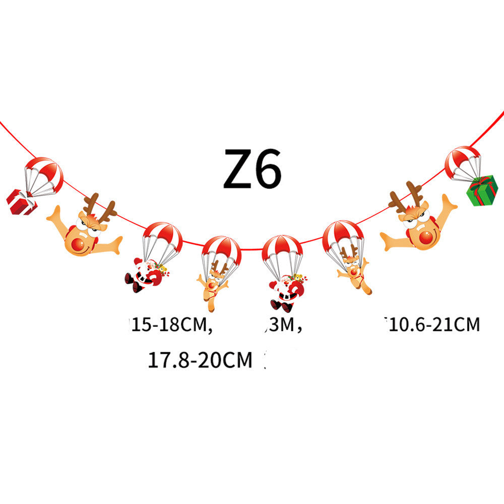 Christmas Scene Paper Flags - Holiday Decorations for Home & Garden