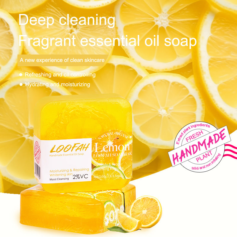 Lemon Loofah Soap Bar - 100g