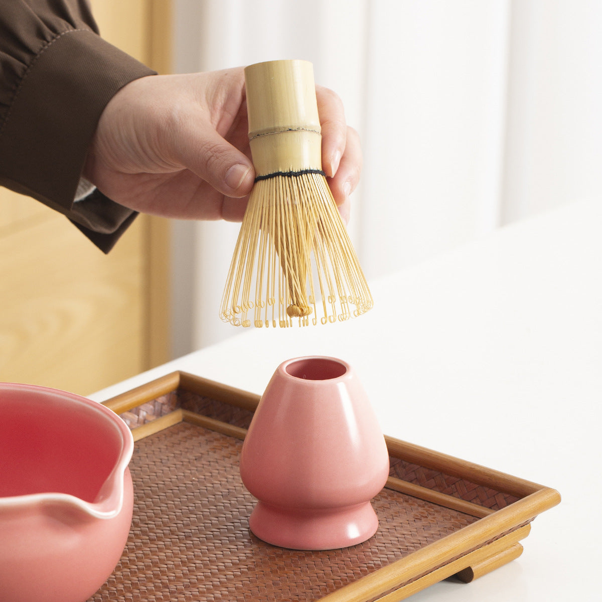 Japanese Matcha Ceramic Bowl - Traditional Tea Drinking Bowl for Kitchen