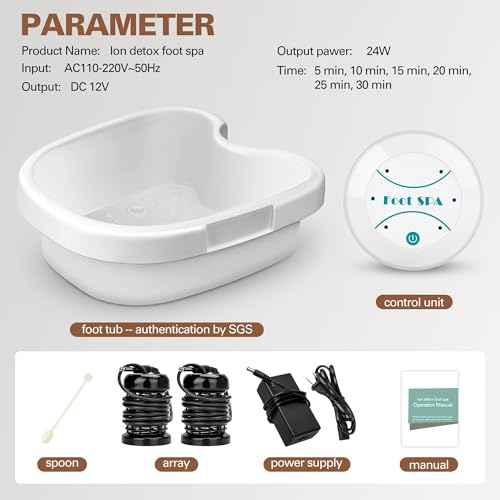 Ionic Foot Bath Detox Machine - Suitable for Home Use, Home Salon-Level Spa Detox Machine, Healthy Detoxification, with Foot Bath, Array * 2, Liner