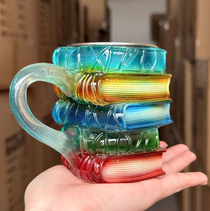 3D Book-Shaped Coffee Mug - Decorative Literary Inspired Drinkware