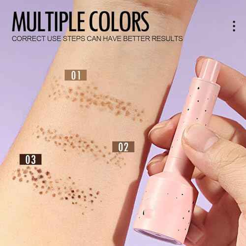 Freckle Stamp, 5-Point Freckle Stamp, Freckles Pen, Faux Freckle Foundation Sitck, Natural-Looking Long-Lasting Beauty Freckles Marker (#1-LIGHT)