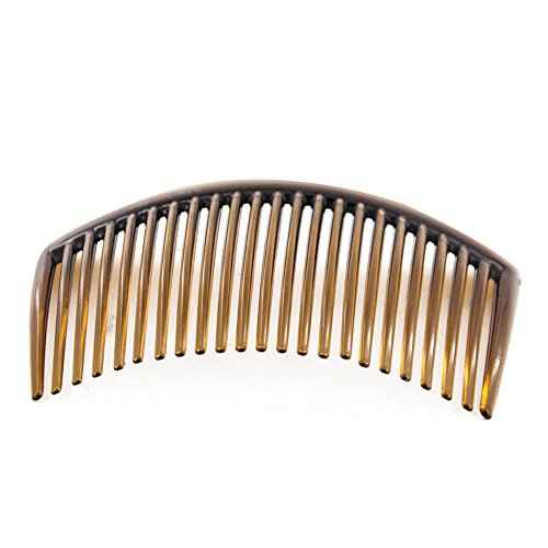Yeshan 3.2" Plastic Hair Side Comb With Teeth Comb HairPin Clip for women,Brown (12pcs)