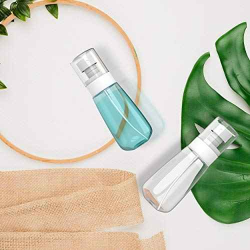 Pack 2 Small Spray Bottle Travel Size 2oz/60ml - Fine Mist Mini Empty Spray Bottles - Leak Proof - for Toners, Face & Hair Mist
