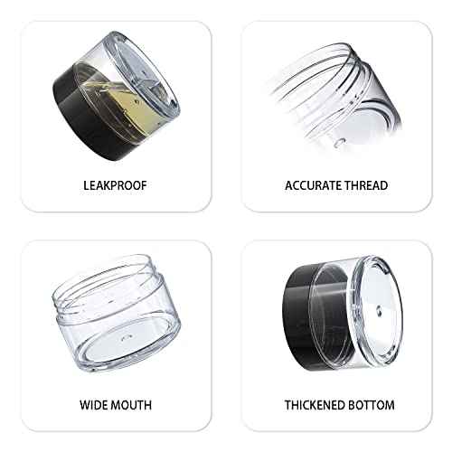 Travel Size Containers for Toiletries, 3 Size 0.17/0.5/1 OZ Small Cosmetic Jars for Makeup Face Creams Moisturizer Lotion, with 2 Pieces Mini Spatulas for Gift (6 Pieces)