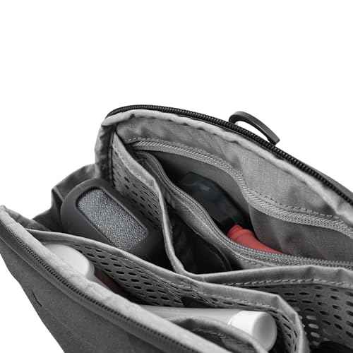 Peak Design Small Wash Pouch, Black, Weatherproof Travel Toiletry Bag, Upright or Hanging Toiletry Kit with Pockets, Magnetic Toothbrush Pocket, Wide UltraZip Opening, Toiletry Bag for Men and Women