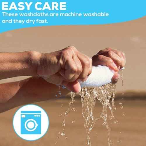 Simpli-Magic Cotton Washcloths White, 40 Pack, Size: 12¡±x12¡±