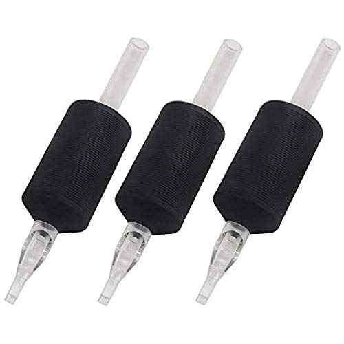 Flat Tip 1" Tattoo Disposable Clear Tube Grips 20pcs (9 Flat)