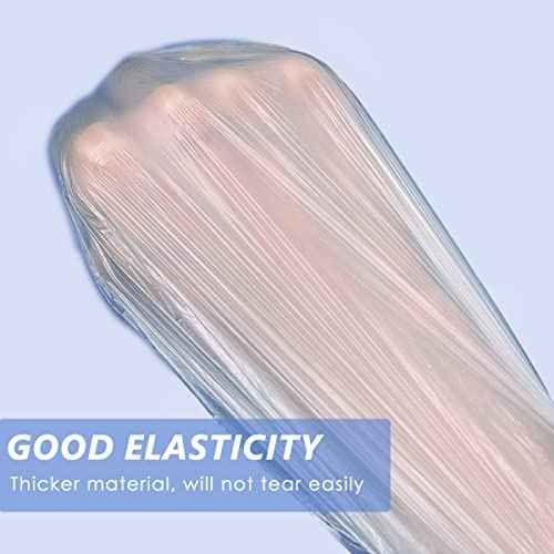 Aquior Shower Cap Disposable, 100 PCS Shower caps Large&Thick Waterproof Clear Plastic Elastic Hair Bath Caps For Women Kids Girls, Hotel and Hair Solon, Travel Spa, Home Use¡¦