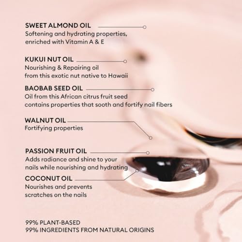 Manucurist Green Oil Nail Care - Nail & Cuticle Oil for Nails - Nourishes and Regenerates Nails and Cuticles - Promotes Growth - Blend of 6 Oils - 99% Bio-Sourced - Nail Care - 0.5 fl oz Bottle