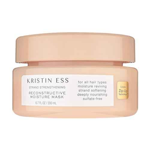 Kristin Ess Hydrating Deep Conditioner Protein Hair Mask - Shea Butter + Coconut Oil Hair Treatment for Dry Damaged Hair - Deep Conditioning, Strengthening, Softening, Anti-Frizz - Pear + Amber Scent