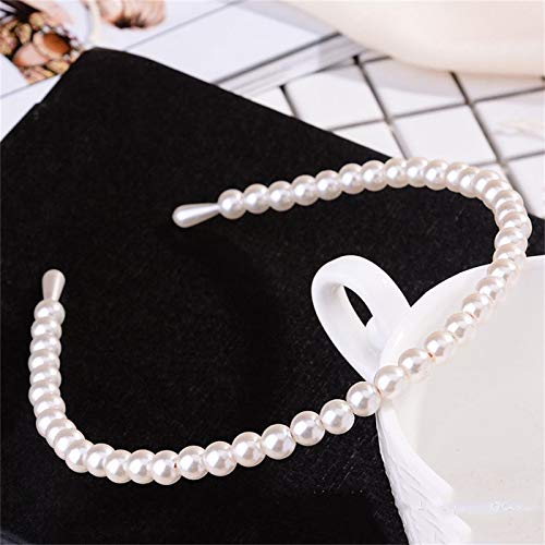 2 Pack Pearl Headbands for Women ? Simple Design Hair Accessories for Wedding, Party, Bridal, Birthday Gift