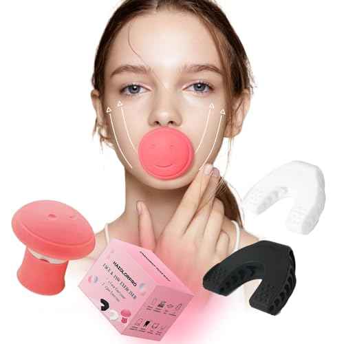 3PCS Face & Jaw Exerciser, Face Yoga Jawline Exerciser, Jaw Exerciser for Men and Women, Double Chin Breathing Jaw Trainer, Face Lift Double Chin Reducer