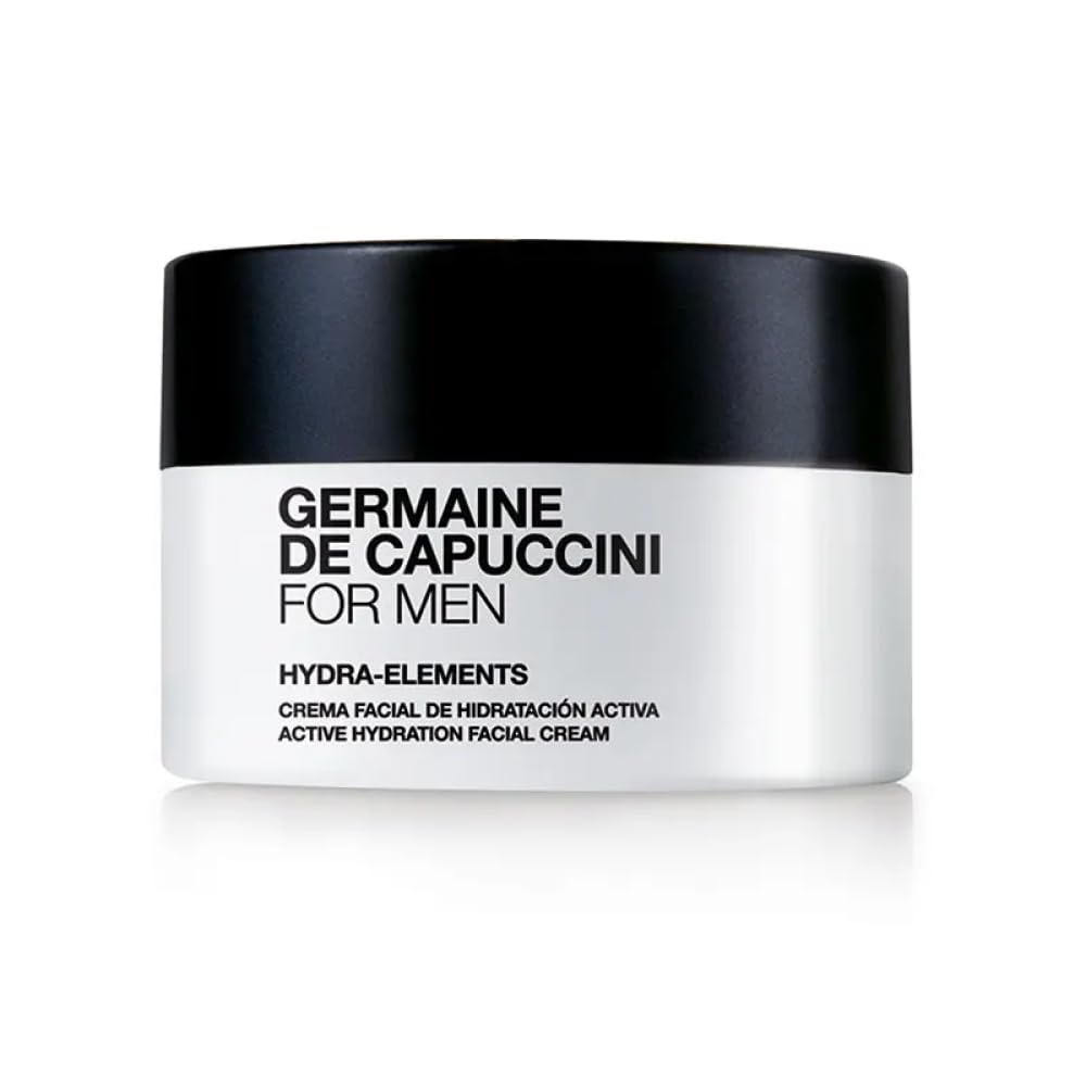 Germaine de Capuccini | FOR MEN - Hydra Elements Moisturizer - Moisturizer face cream for men - Formulated for men’ skin, often aggravated by shaving - Active Hydration Facial Cream - 1.7 oz