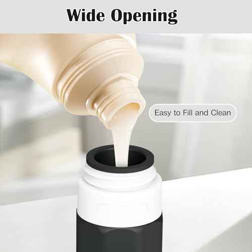 Redfly 17PCS Travel Bottles for Toiletries, TSA Approved Leak Proof Refillable Travel Size Containers, Silicone Travel Kit for Shampoo, Conditioner, Lotion & Creams Black&White