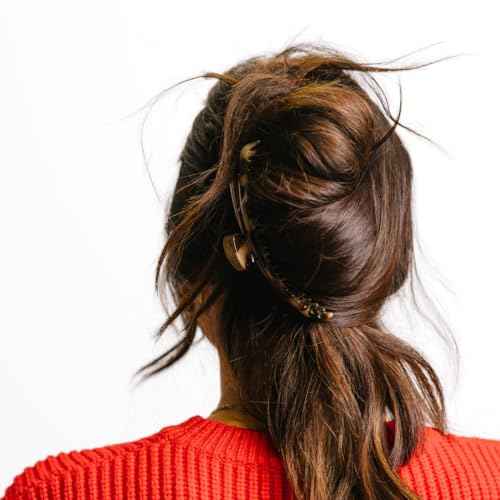 KAXI The ORIGINAL Hold Everything Hair Claw - Perfect for Thick & Thin Hair Straight, Wavy & Curly, Strong Clip With 52 teeth & Many Colors to Choose (Light Tortoise)