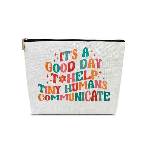 Speech Therapy Gifts Cosmetic Bag,Funny Makeup Bag,Small Purse with Zipper, SLP Retirement Gift for Women, Language Teacher, Speech Language Therapist,Coworkers
