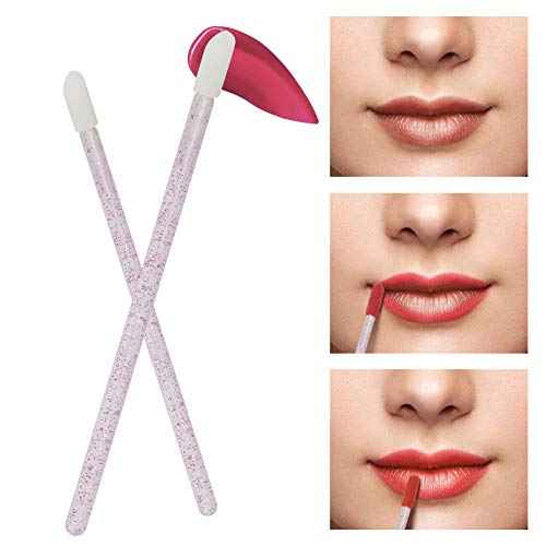 tifanso 300 PCS Lip Brush, Disposable Makeup Applicators, Lip Gloss Brush Lipstick Applicator Wands, Multicolor Makeup Tool Kits Beauty Lipstick Cosmetic (Crystal Pink)