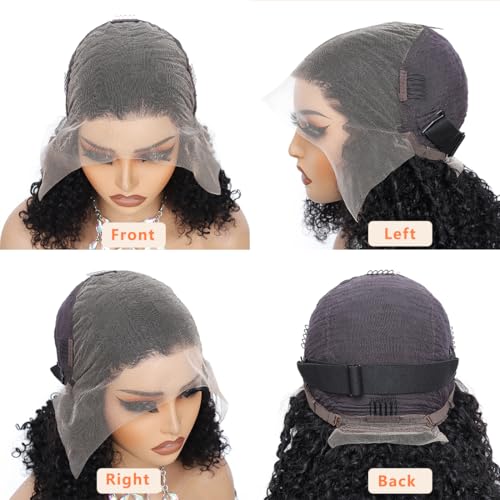 CHUDI Kinkycurly Wig Human Hair 13x6 Lace Front Wigs 250 Density Glueless Wigs Human Hair Pre Plucked With Baby Hair for Black Women Virgin Human Hair 14inch