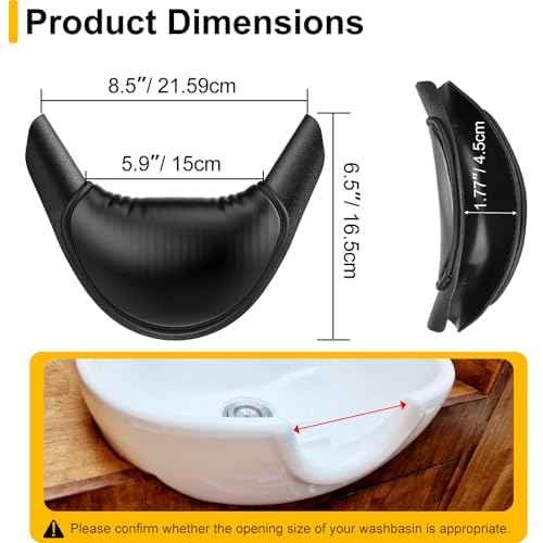 AISEELY Shampoo Bowl Neck Rest for Salon, Salon Shampoo Neck Rest Cushion, Professional Shampoo Bowl Neck Cushion, Silicone Salon Sink Neck Rest for Wash Basin Hair Washing Tray for Sink at Home