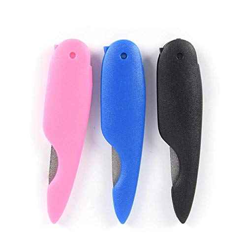 RAYNAG 10 Pack Folding Pocket Size Nail File Stainless Steel Manicure Nail Care,Random Color