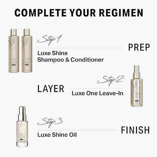 Kenra Professional Platinum Luxe Shine Oil | Gold Enriched Nourishing Elixir |Enhances Shine & Manageability | Thermal Protection Up To 450F | Medium To Coarse Hair | 1.5 fl. Oz (2-Pack)