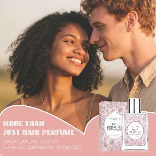 Hair Perfume for Women, Long Lasting Pheromone Perfume, Hair and Body Mist, Romantic Rose Scent, Hydrates and Nourishes, 50ML
