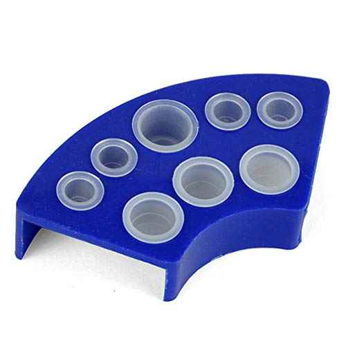 4 Pieces Tattoo Ink Cup Holder Tattoo Pigment Holder Tattoo Pigment Cup Holder 8 Holes Tattoo Ink Cup Holder Tattoo Machine Pen Holder Stand Tattoo Pigment Ink Cap Holder(Black, Blue)