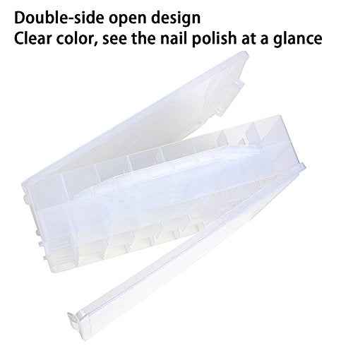 Kissbuty Universal Nail Polish Holder Organizer for 48 Bottles Adjustable Dividers Space Saver