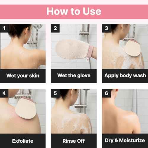 ? Vegan Silk Exfoliating Glove (2pcs) for Face, Body, and Hands | Natural Body Scrubber for Dead Skin Removal | Exfoliating Mitt Eco-Friendly, Perfect for Spa, Bath, and Shower