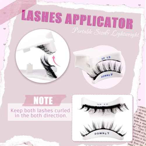 FADLASH 2 Pair Magnetic Eyelashes with Applicator Reusable Magnetic Lashes Wispy Lashes No Glue Needed False Eyelash Natural Look (A02)