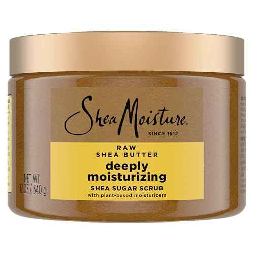 SheaMoisture Shea Sugar Body Scrub For Moisturize And Restore Dry Skin Raw Shea Butter Deeply Moisturizing Body Scrub With 24h Shea Moisture Nutrients 12 oz
