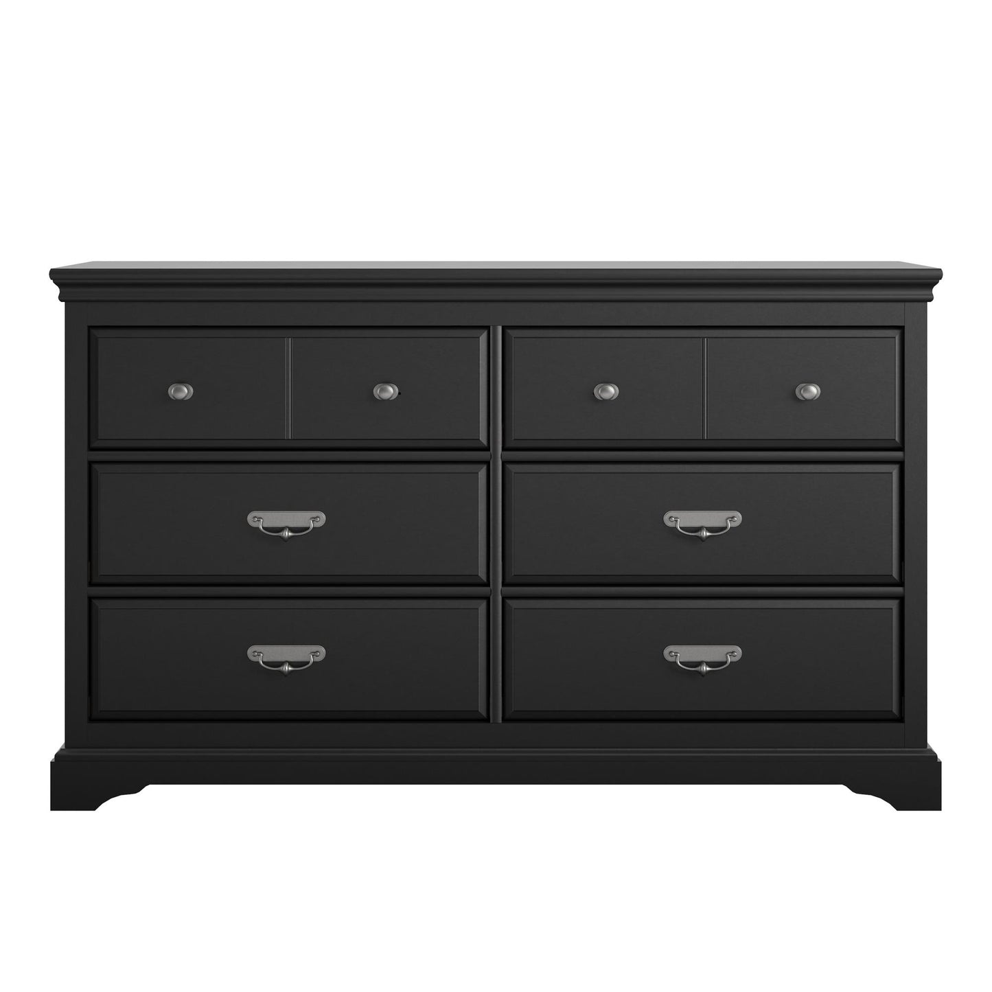 Bristol 6 Drawer Dresser - Elegant Black MDF Storage Unit