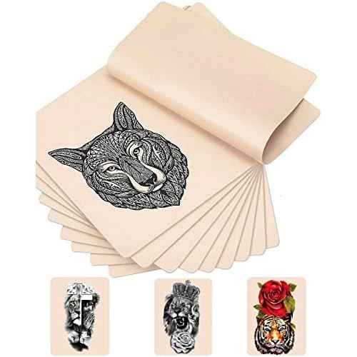 10 Pcs Blank Tattoo Skin Practice, Fake Skin Double Sides 8x6in Tattooing Microblading Eyebrow Practice Skin Kit Tattoo Supplies for Tattoo Beginners and Experienced Tattoo Artists(10pcs)