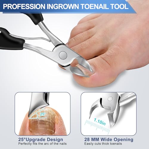 Toenail Clippers for Seniors Thick Toenails, Mens Stocking Stuffers 2025, Heavy Duty Large Toe Nail Clippers for Men with Catcher, 360¡ÆRotating Nail Clippers, Christmas Xmas Presents Gifts for Adults
