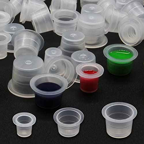 Ink Caps - 300Pcs Mixed Disposable Plastic Pigment Ink Caps Cups(Small#8,Medium#11,Large#15) ¡¦ ¡¦¡¦