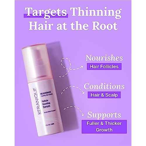 Keranique Follicle Booster - Keratin Enriched Hair Follicle Stimulator Spray for Thicker, Fuller Density Restoration