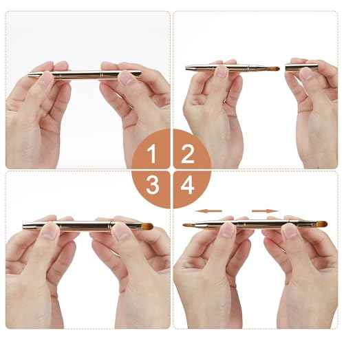 5Pcs Retractable Lip Brush and Lip Scrub Exfoliator Brush Set, Silicone Lip Brush Tool Double-Sided Mini Exfoliating Brush