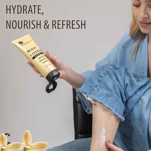 Vanilla Body Lotion for Women Dry Skin - Vanilla Lotion for Women with Hyaluronic Acid - Body Cream for Women with Shea Butter - Moisturizing and Hydrating Vanilla Body Care (8 fl oz)