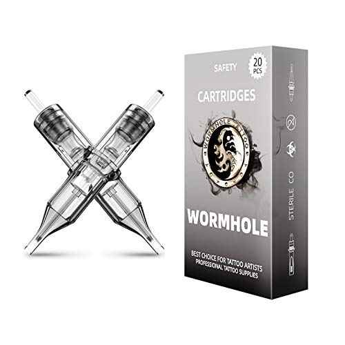 Wormhole Tattoo Cartridge Needles, 7RL Tattoo Needles 20PCS Disposable Tattoo Needle Cartridge Round Liner Cartridge Needles for Tattoo Pen Tattoo Machine Tattoo Supplies 1207RL