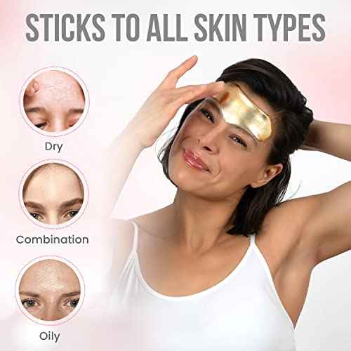 MISS SPA Forehead Wrinkle Patches, Hydrating Smoothing Forehead Mask, No-Tox Anti-Aging Wrinkle Patches, Fine Lines Serum Hydrogel Forehead Patch, Hydrate Skin and Smooth Fine Lines, 4 Patches