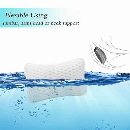Bath Pillows for tub,Home Spa Pillows for Bathtub, Hot Tub,Head and Neck Support with 2 Strong Suction Cups,White
